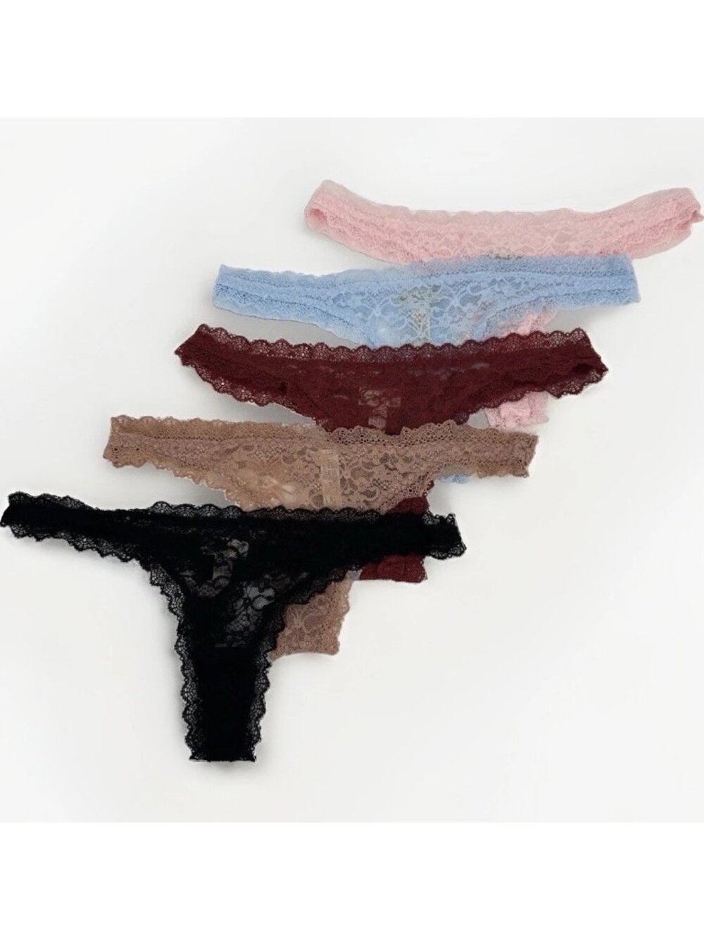 Free People Lace Thong Underwear 5 Pack Size M Medium NEW $58 Bundle/Lot